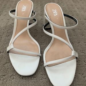 White Zara heels